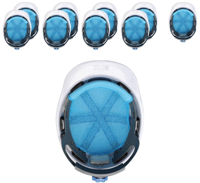 밀리엔 땀흡수 내피 안전모, 10개