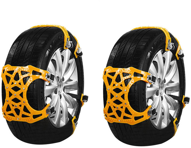 브이원 우레탄 벨트 스노우체인 장거리형 2p, 1세트