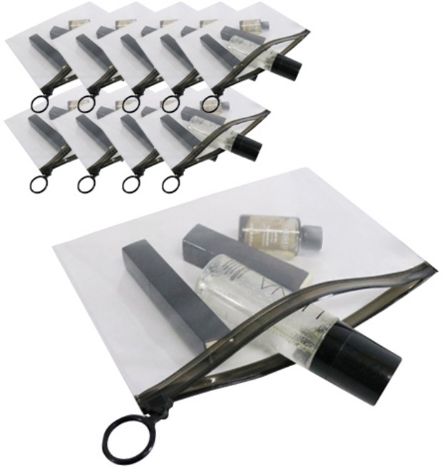 PVC 슬라이드 지퍼백 검정고리, 10개입, 1개