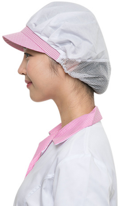 에이치케이마트 조리사 위생모자 반망사, 핑크, 1개