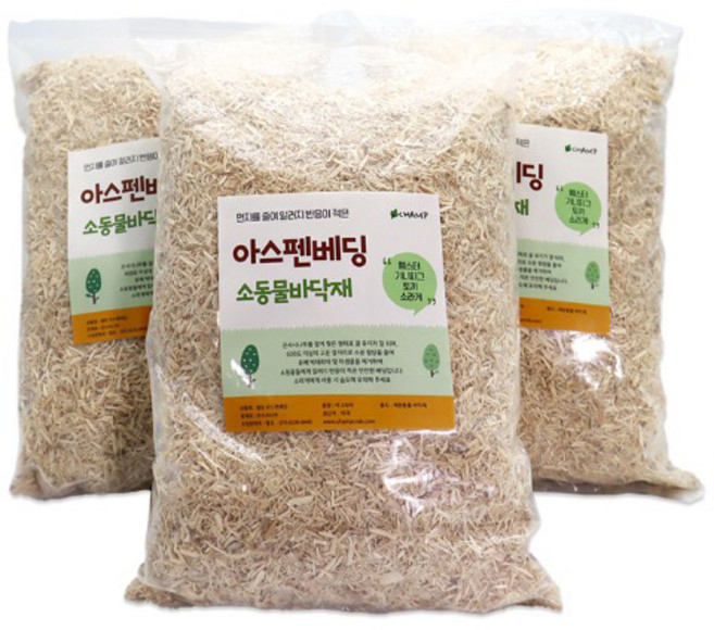 챔프 아스펜 베딩 소동물 바닥재, 400g, 3개