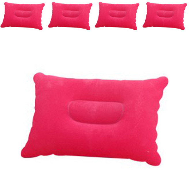 허브플러스 캠핑용 에어 베개 5p, 핑크, 5개