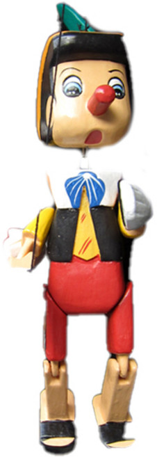 Moico 峇里島木雕關節皮諾丘懸絲傀儡 40cm, 1個, 皮諾丘 懸絲傀儡 多色