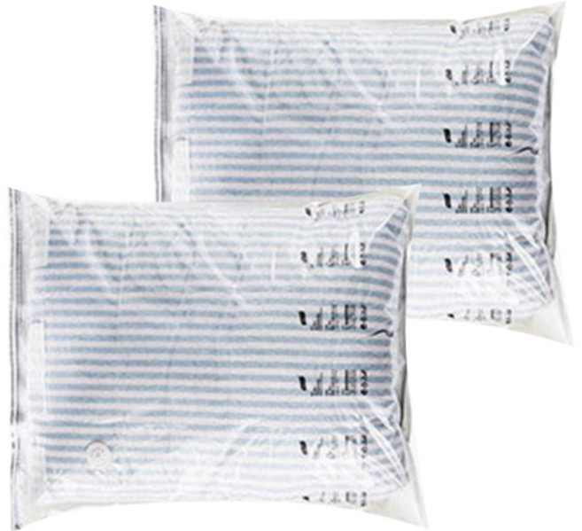 맨손 압축팩 평면 중형, 1개입, 2개