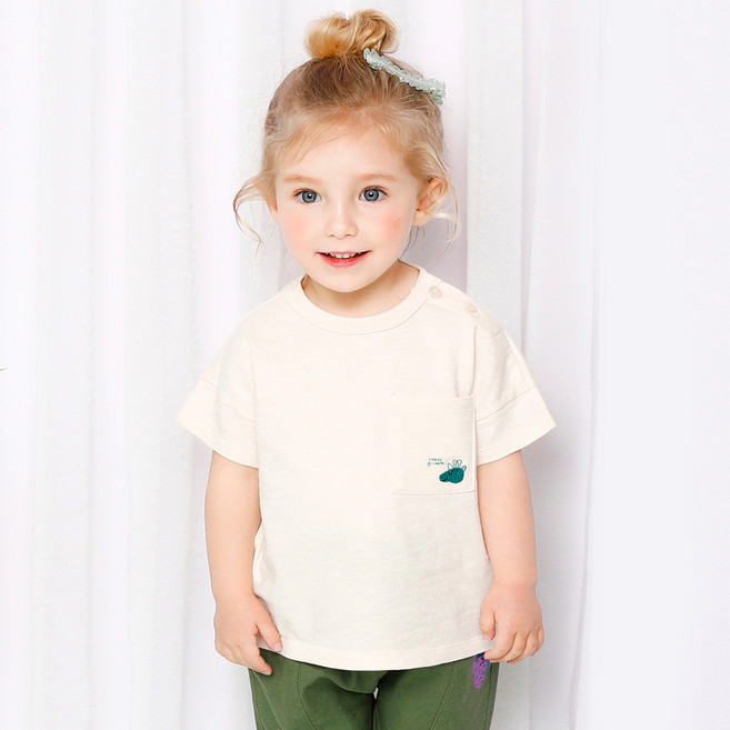 밀크마일 아동용 뉴리니 루즈핏 슬럽 티셔츠