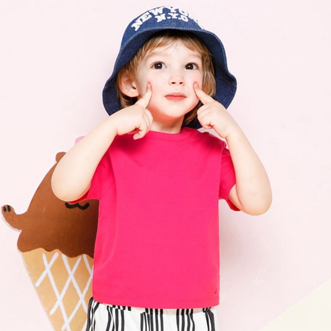 밀크마일 아동용 뉴베이직반팔티셔츠