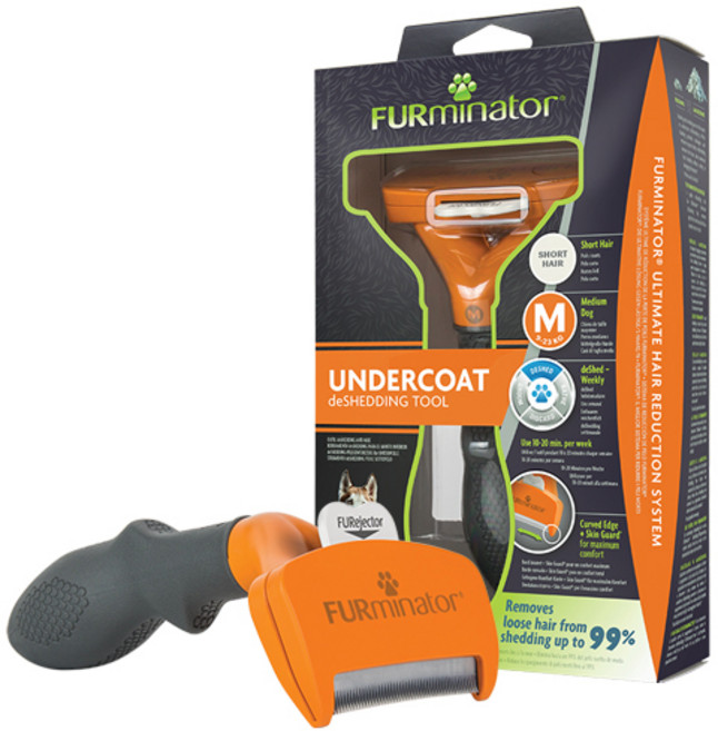퍼미네이터 반려동물 언더코트 디쉐딩툴 단모용 M, 혼합색상, 1개