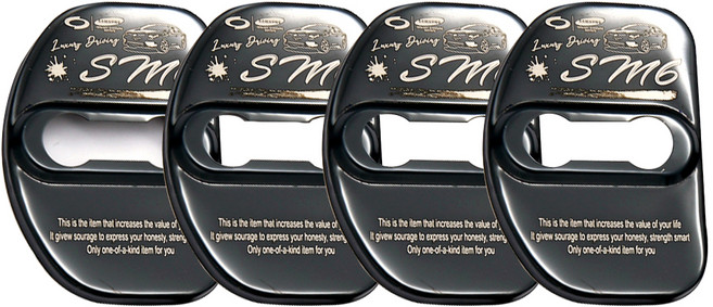 CHAMOA 자동차 도어스트라이커 4p, 블랙크롬, 삼성 SM6 16년~