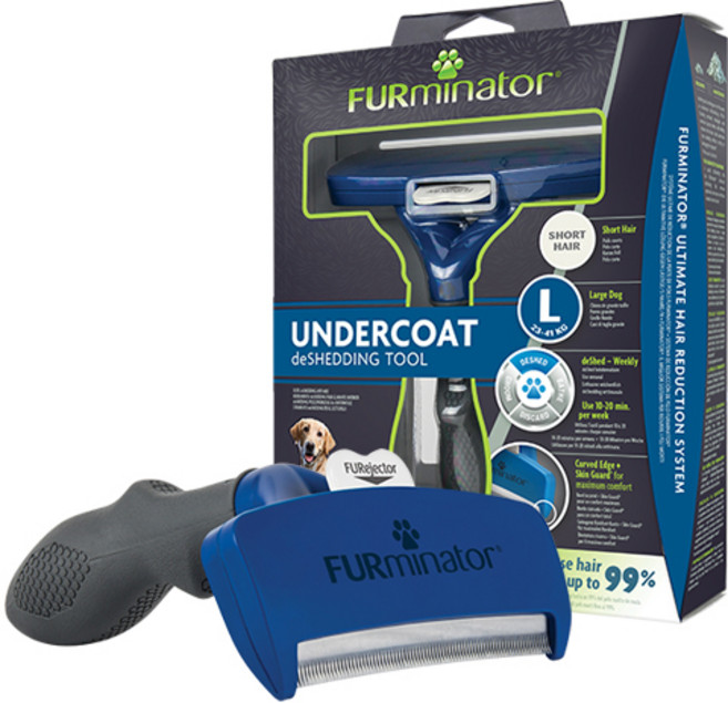 퍼미네이터 반려동물 언더코트 디쉐딩툴 단모용 L, 혼합색상, 1개