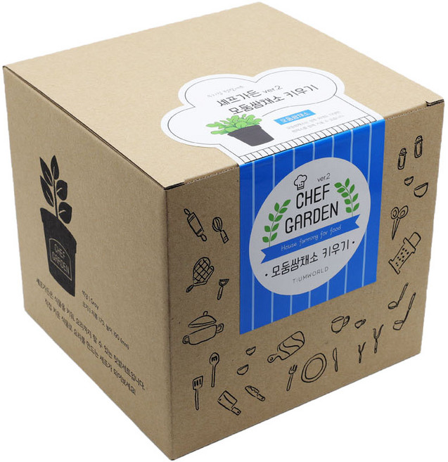 틔움세상 셰프가든 식물 키우기 세트 ver2, 모듬쌈채소
