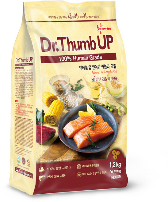 닥터썸 업 강아지 기능성 사료, 피부/피모, 1.2kg, 1개