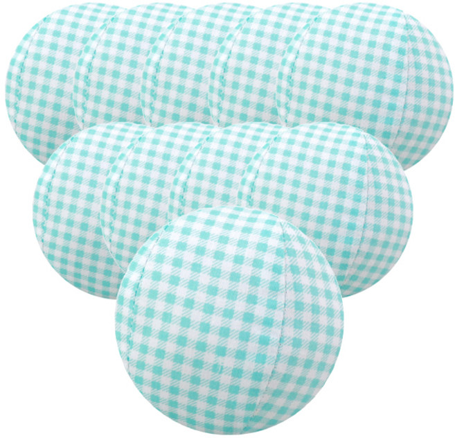 레드퍼피 펫 플레이 봉제공 120mm, 체크민트, 10개