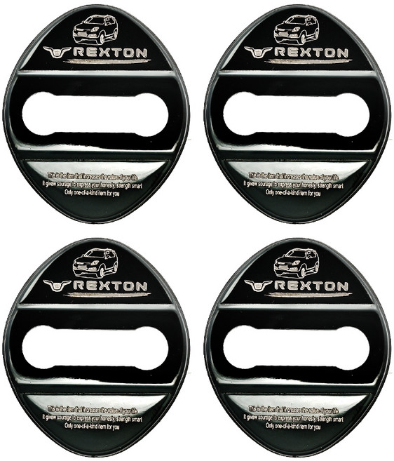 CHAMOA 자동차 도어스트라이커 4p, 블랙크롬, 쌍용 G4 렉스턴