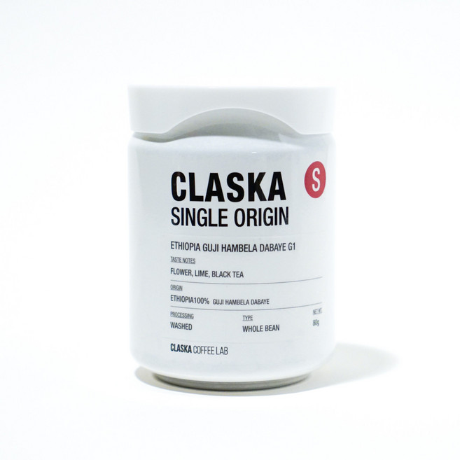 클라스카 싱글 오리진 에티오피아 원두, 홀빈(분쇄안함), 80g, 1개