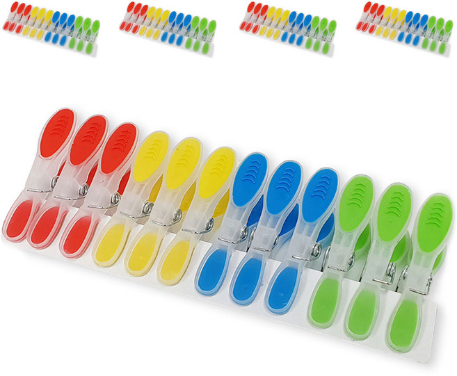 김용석생활연구소 컬러풀 빨래집게 12개입 x 5세트, 색상랜덤, 60개, 5개