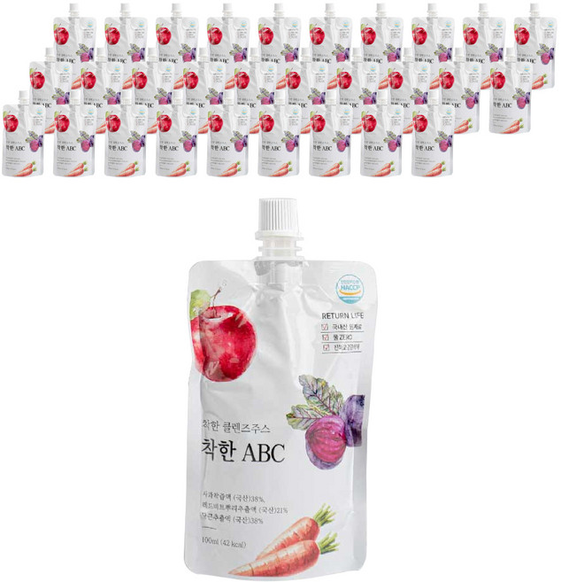 착한 ABC 주스, 30개, 100ml, 100ml