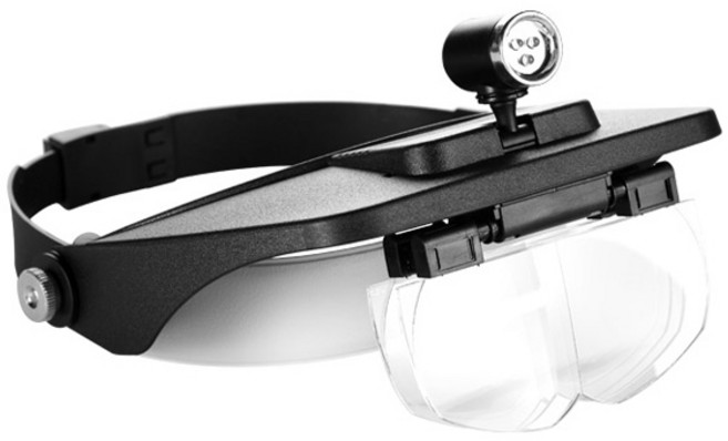 헤드형 일반 루페, 블랙, 1개