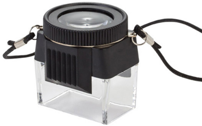 10X 루페 목걸이형, 블랙, 1개