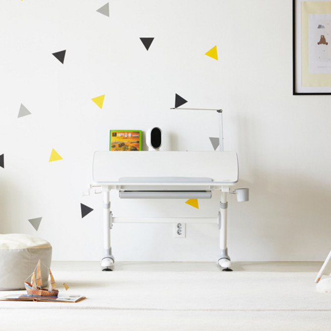 위드그로우 아이비 높낮이 각도조절 책상 980 방문설치, 그레이, 1개