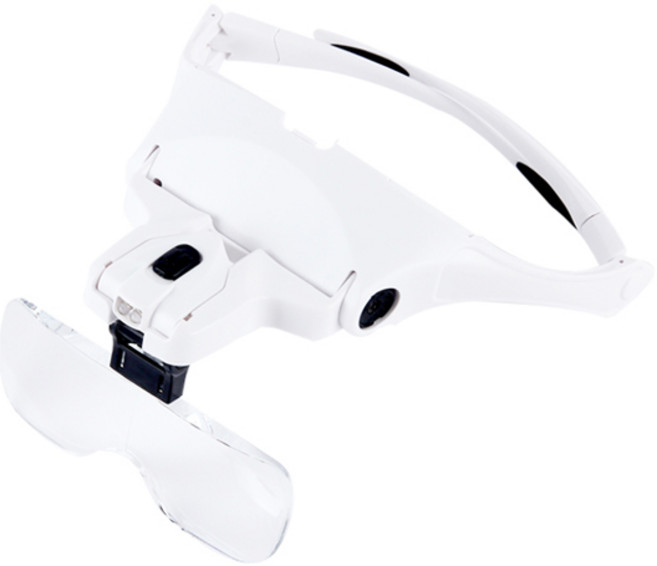 안경 확대경 헤드형 화이트, 1개