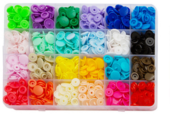 지오비즈 티단추 12mm 24종 x 10p 세트, 혼합색상, 1세트