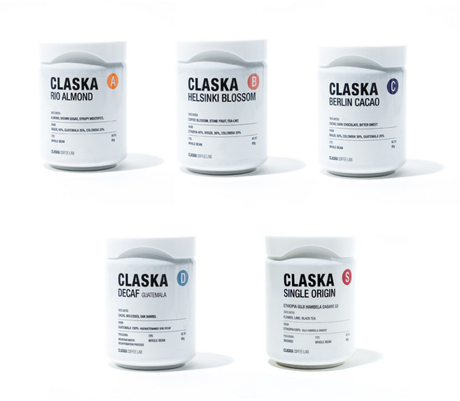 클라스카 버라이어티 원두 5종(파우치증정), 홀빈(분쇄안함), 80g