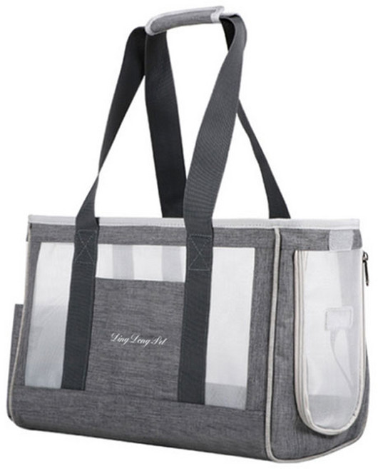 딩동펫 반려동물 쿨쿨 이동가방, 그레이, 1개