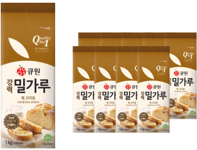 큐원 강력밀가루, 10개, 1kg