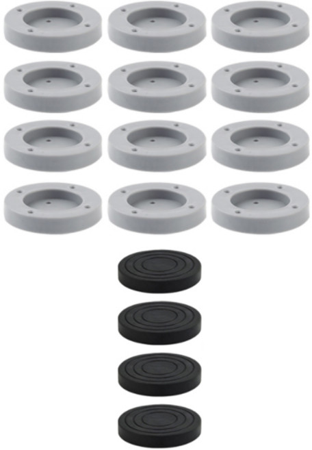 지오비즈 세탁기 받침대 블랙 4p + 그레이 12p 세트, 1세트