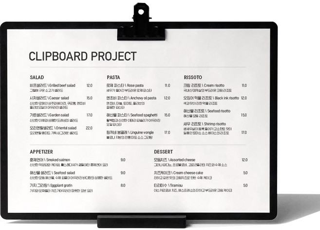 클립보드프로젝트 잉글랜드 젠틀블랙 클립보드 가로형 A4 + 받침대, 블랙, 1세트
