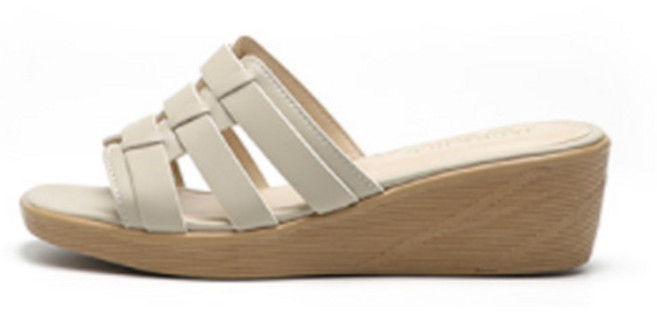 잭앤질 여성용 격자트임 웨지힐 샌들 JB1354