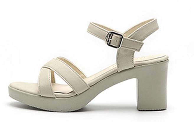 잭앤질 여성용 엑스트랩 통굽 샌들 7.5cm JB1384