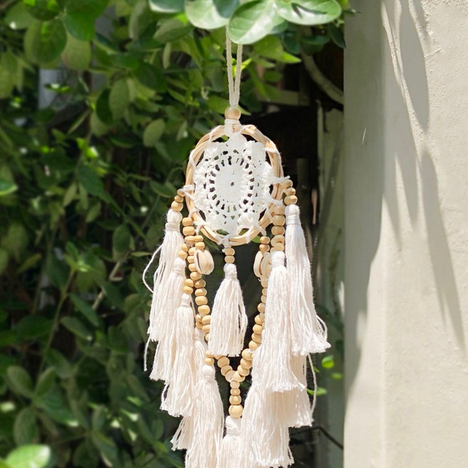 팅클유 라탄 우드 테슬 미니 드림캐처