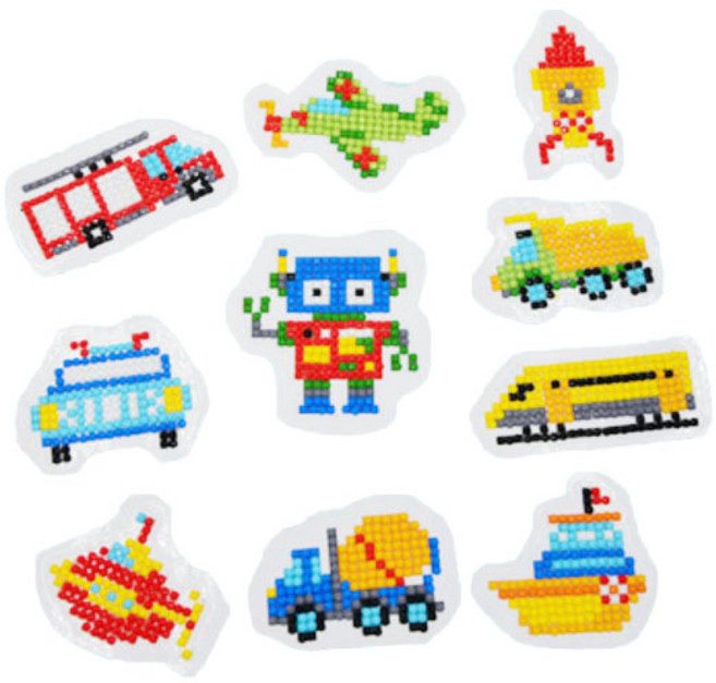 데코홈 보석십자수 스티커 만들기 DIY 세트, 10 자동차, 1세트