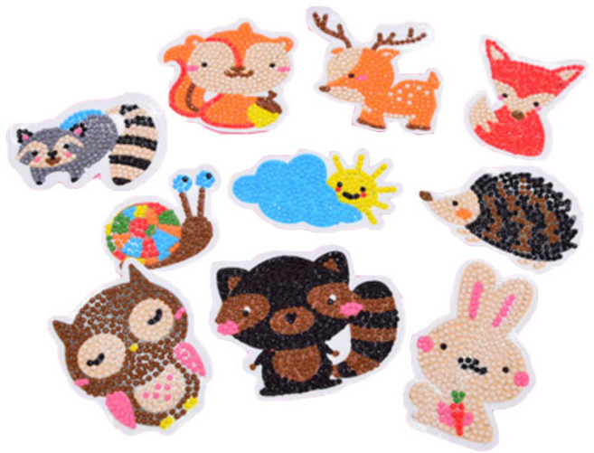 데코홈 보석십자수 스티커 만들기 DIY 세트, 07 동물시리즈2, 1세트