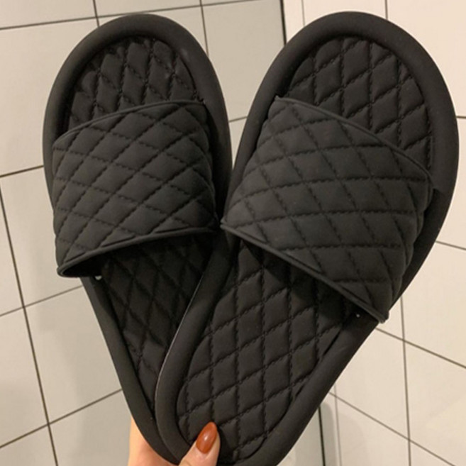 도도팩토리 여성용 럴레 퀼팅 여름 뮬 샌들