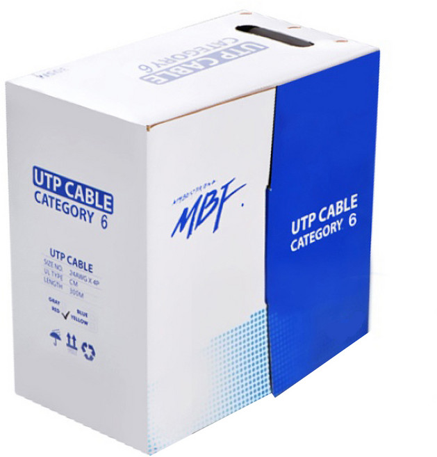 엠비에프 CAT 6 UTP 랜케이블 305m MBF-C6-305BL, 블루, 1개