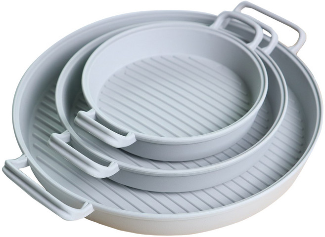 니드앤니드 멀티 그릴 원형손잡이 모던 플레이트, 1개, 플레이트 대 + 중 + 소, 그레이