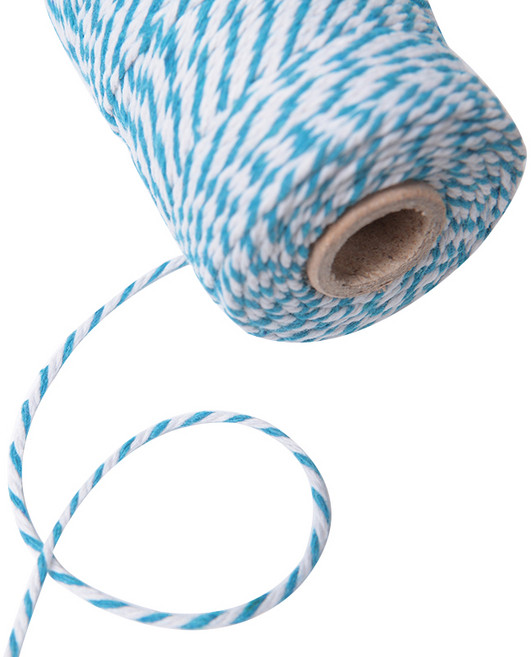 이색 트와인 끈, 파랑, 100m