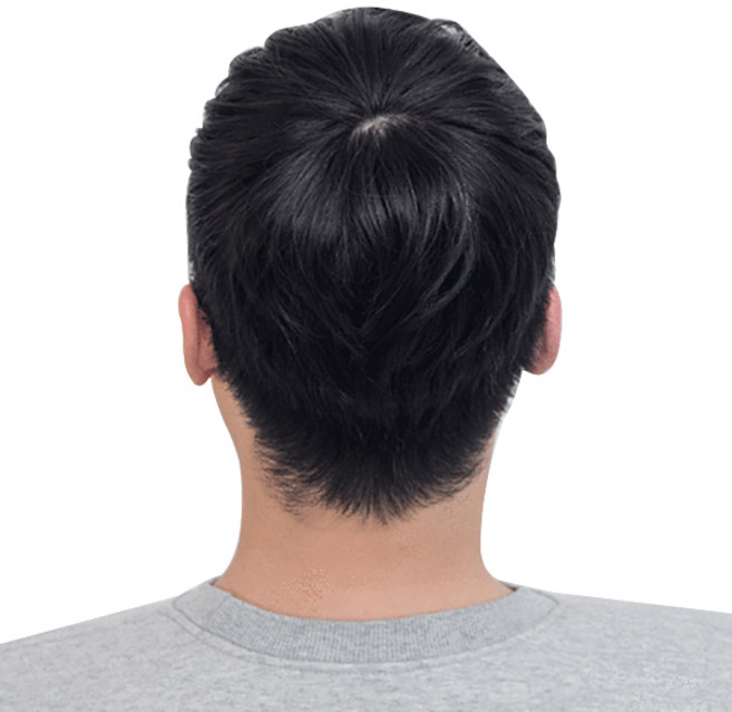 가발나라 남자 멀티섹션 O 정수리 부분가발 15cm, 다크블랙, 1개