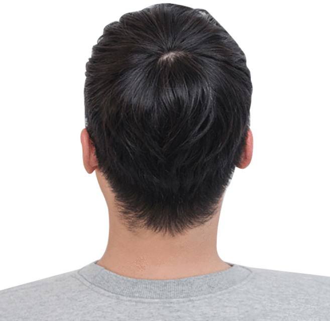 가발나라 남자 멀티섹션 O 정수리 부분가발 15cm, 내츄럴블랙, 1개