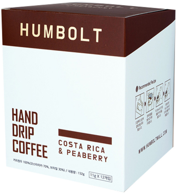 훔볼트 스페셜티 코스타리카 블렌드 드립백커피 12p, 11g, 12개입, 1개