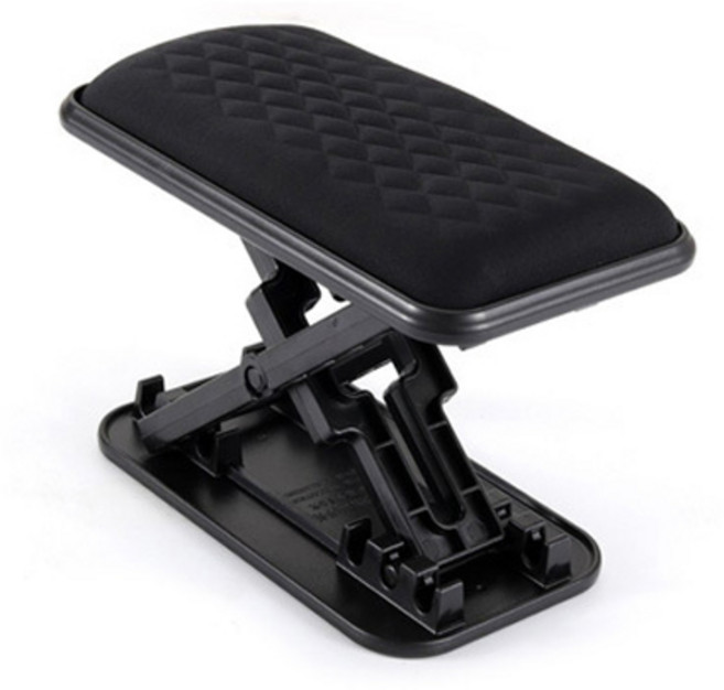 티커벨 높이조절 차량용 팔걸이 쿠션, 엠보 블랙, 1개