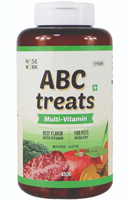 노즈워크 강아지 ABC 트릿, 소고기, 450g, 1개
