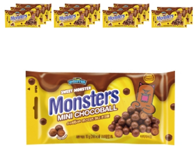 스위트몬스터 몬스터즈 초코볼 미니, 50g, 12개