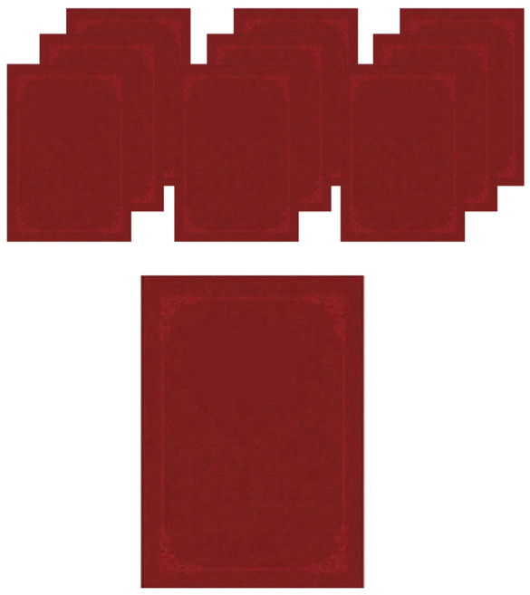 다니엘문구 매직패브릭 끼움식 종이 상장 케이스 무지 A4 220g, 적색, 10개