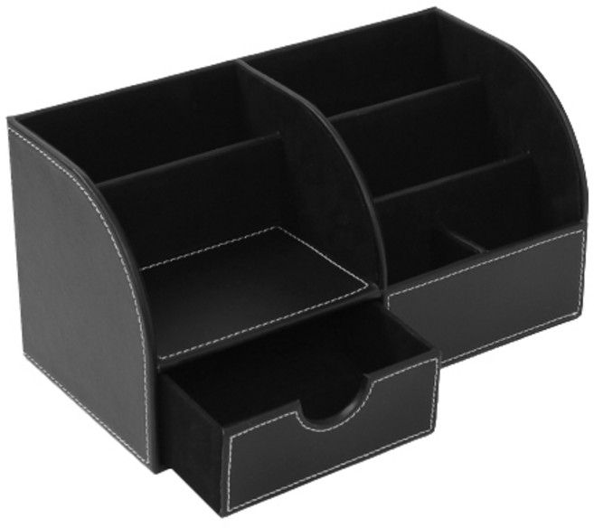 가죽 데스크 오거나이저, 블랙, 1개