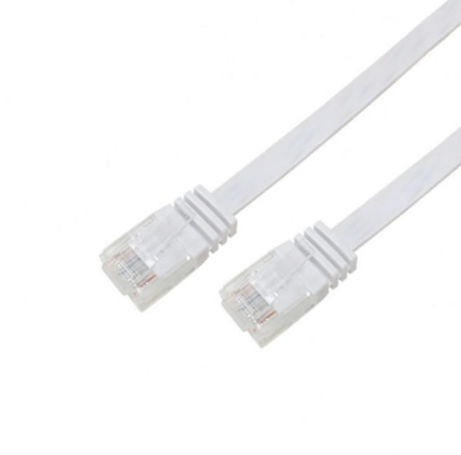 CAT6 UTP 평면 랜선 케이블 20m, 화이트, 1개