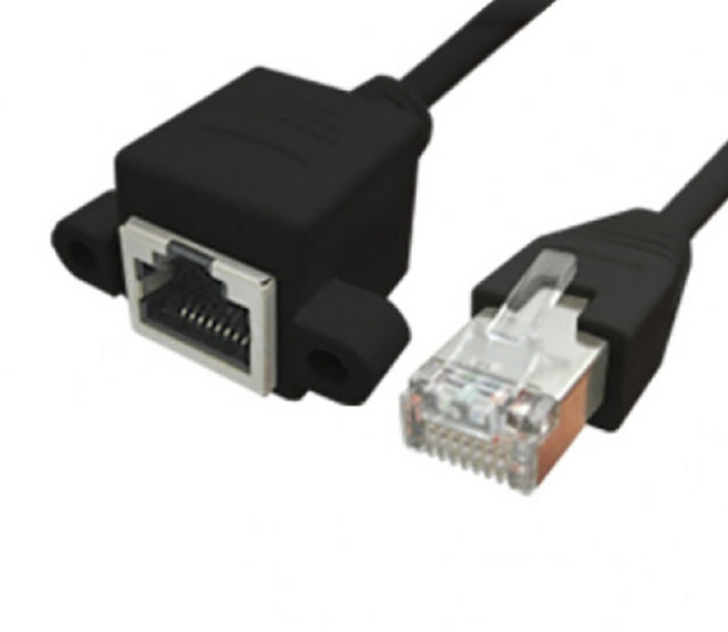 CAT.5E 랜 연장 판넬형 케이블 LS10127, 블랙, 1개, 2m