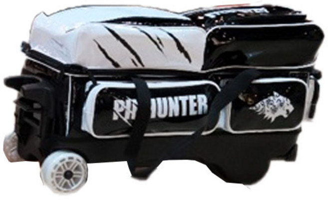 핀헌터 에나멜 롤러 3볼 볼링가방, 블랙, 1개